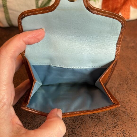 COACH BLEECKER TATTERSALL MULTICOLOR LEATHER BUCKLE FRENCH PURSE WALLET 40946 - Picture 13 of 17